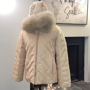 Beige winter jacket